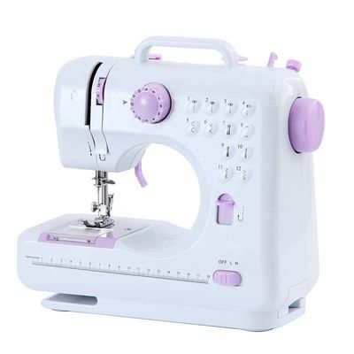 Máquina de coser mini eléctrica de zigzag duradera longitud de punto opcional para coser telas