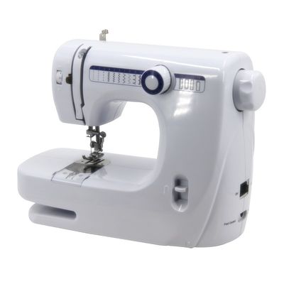 Máquina de coser para el hogar con longitud de costura ajustable.