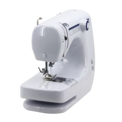 Máquina de coser para el hogar con longitud de costura ajustable.