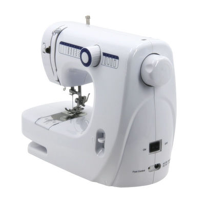 Máquina de coser para el hogar con longitud de costura ajustable.