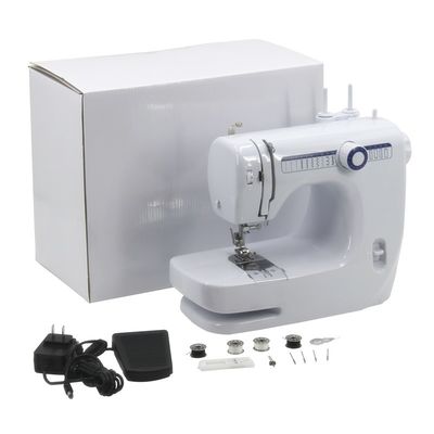 Máquina de coser de cuero de doble aguja portátil para tejidos de punto