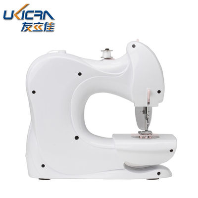 Mini máquina de coser para el hogar UFR-601 con longitud de punto de 0-5 mm en color blanco y rosa