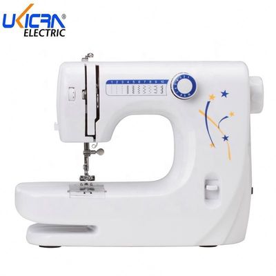 Máquina de coser mariposa para ropa fácil de operar cuerpo blanco azul amarillo impresión