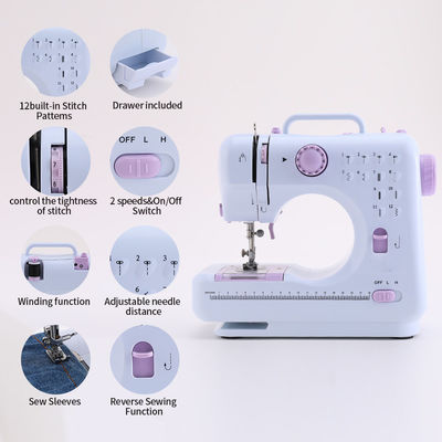 Máquina de coser de zigzag multifunción para prendas de vestir para el hogar